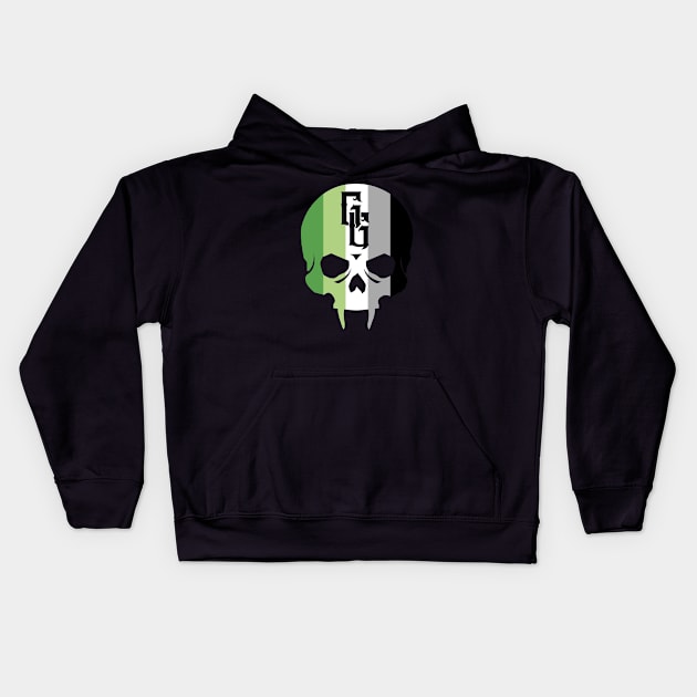 Aromantic Pride Gehenna Kids Hoodie by highcouncil@gehennagaming.com